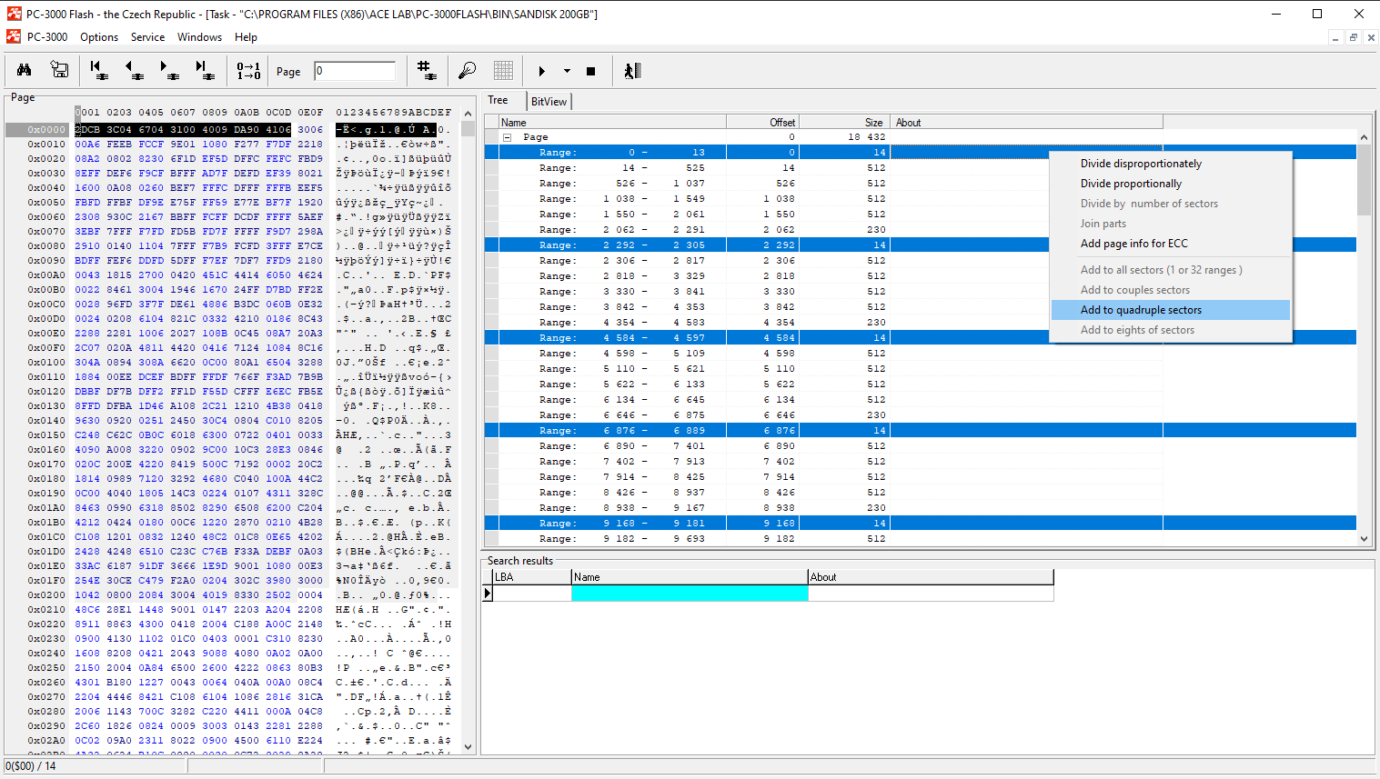 PC-3000 Flash恢复闪迪200GB TF卡